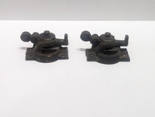 2 VTG Brass Window Sash Locks Lot Casement Latches Antique Salvage Hardware Set