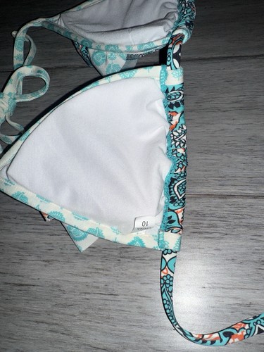 2-PC Roxy Girl Bikini Ruffle Top Bottom Set Size 10 Youth - Picture 10 of 14