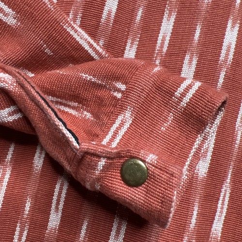 Jaspe Jacket Chica Mala Guatemalan Artisan Unisex Size Large Orange Naranja Ikat - Picture 7 of 11
