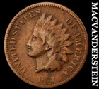 1873 Indian Head Cent- Open 3- Semi Key Better Date No Reserve #J5662