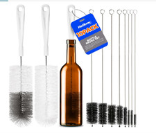 10 Pack Bottle Brush Cleaner Set, 15" Long Handle Bottle Cleaner Brush, Flexible