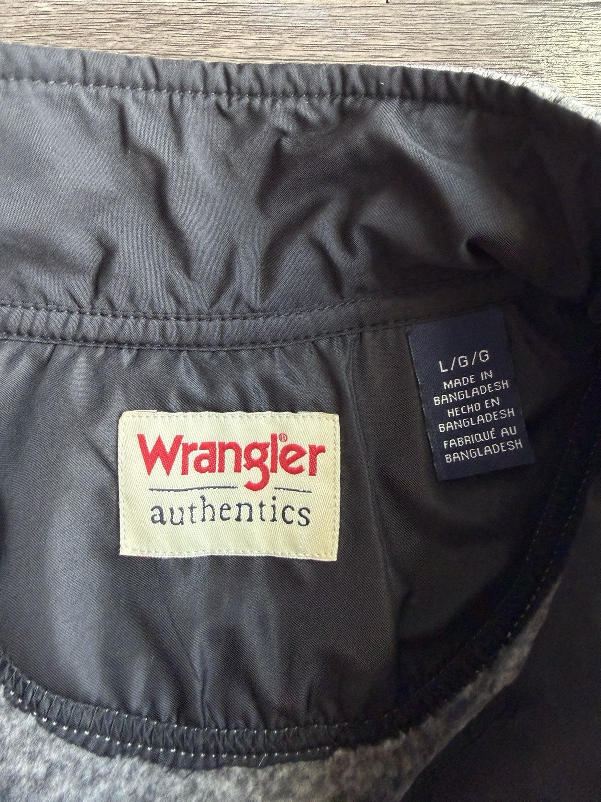 Wrangler Quarter Zip Fleece Lined Sweater Men L Gray Pullover Casual Soft Warm thumbnail 3