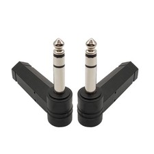 Voluty Tek 1/4 inch Right Angle Guitar Cable Adapter 90 Degree 6.35mm Small