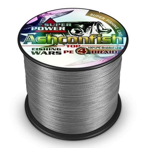 Braided Fishing Line- 4 Strands Super Strong PE Fishing Wire Heavy Tensile fo...