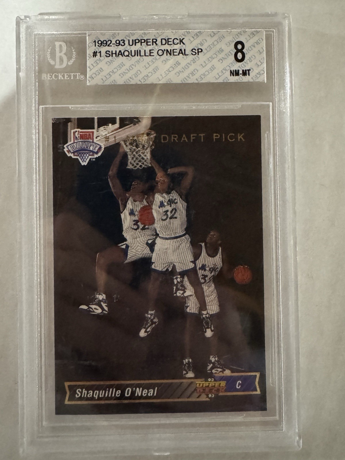 1992-93 Upper Deck Shaquille O'Neal #1 SP RC BGS 8 NM-MT Orlando Magic HOF