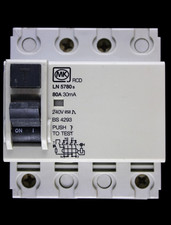 MK 80 AMP 30mA DOPPELPOLIG RCD TYP AC LN 5780S