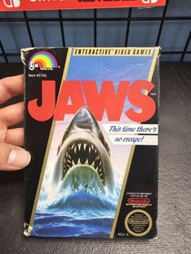 Jaws (Nintendo NES, 1987) Complete In Box!! Check Pics