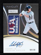 2020 Panini Immaculate Prospect Holo Silver 4/10 Andrew Vaughn Patch Auto 0g4