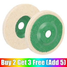 UK Wool Felt Polishing Buffing Wheel Mop Pad For Angle Grinder Rotary Tool 4"