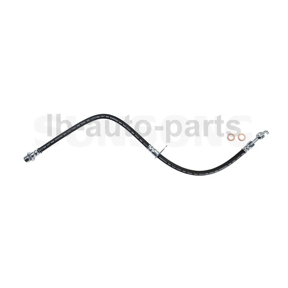 Front Rear Brake Hose Line Sunsong 4PCS For 2003-2008 Pontiac Vibe 1.8L FWD - Image 3 of 4