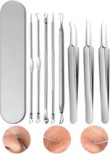 Stainless Steel Blackhead Kit, Pimple Popper Tool Kit,Blackhead Remover Tweezers