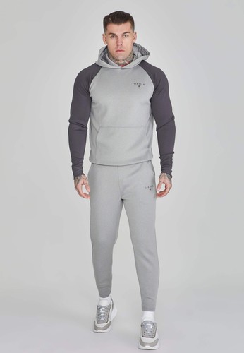 SikSilk Men's Muscle Fit Overhead Hoodie Grey - Picture 2 of 11