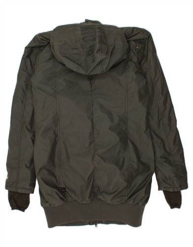 KHUJO Womens Hooded Padded Coat UK 16 Large Khaki Polyester KG10 - Picture 2 of 3