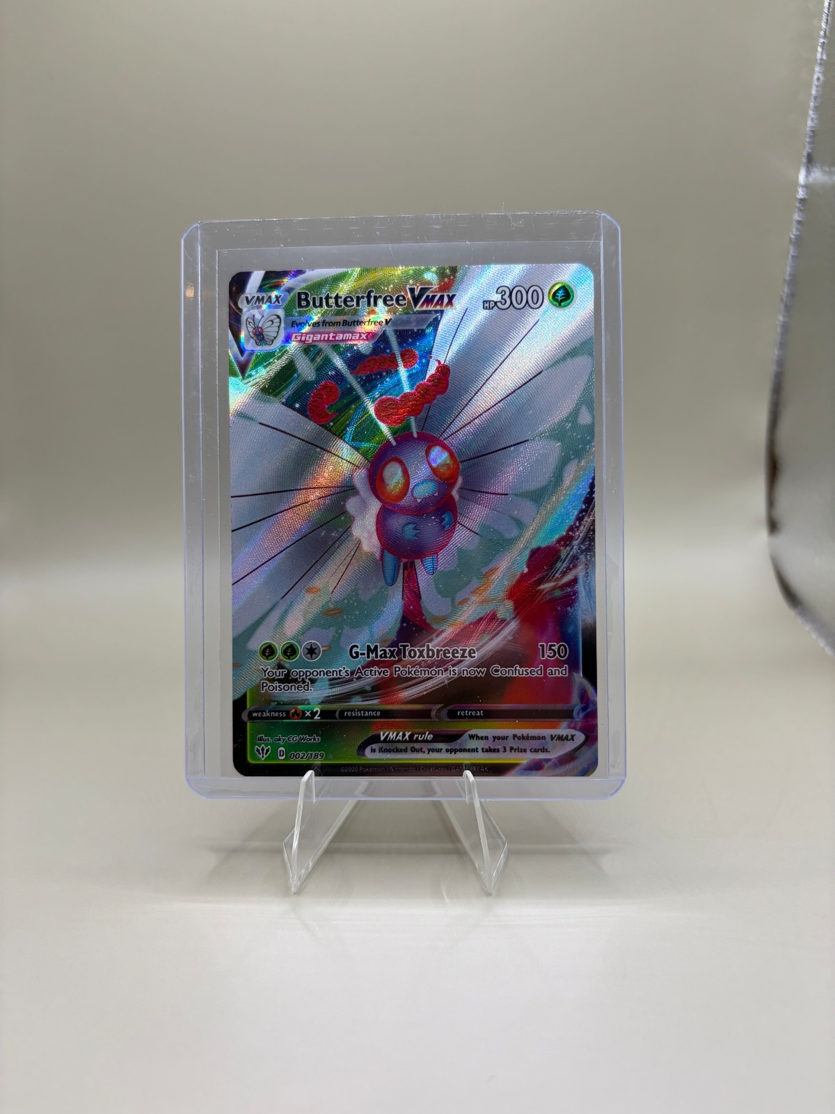 Pokemon Butterfree VMAX NM 002/189 Darkness Ablaze Ultra Rare