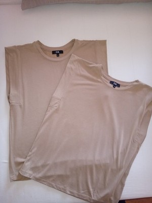 Shirt Top camel beige 2x Gr.XS Silk-Touch-Look
