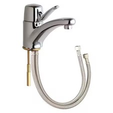 Chicago Faucet 2200-E70abcp Manual Low Arc Bathroom Faucet, Single Hole Mount,