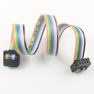 1Pcs 2.54mm Pitch 2x4 Pin 8 Pin 8 Wire IDC   Ribbon   Cable Length 30CM #zn