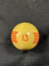 Vintage No. 13 Striped Orange White Pool Ball Billiard