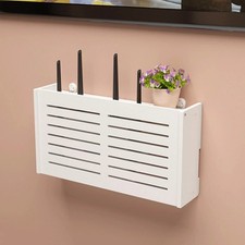 Large Wifi Router Storage Box Wall Mounted Shelf Cable Organizer Hanging Bracket