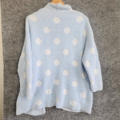 Peter Alexander Jacket Womens Size XS S Blue Polka Dot Pockets Soft Sleepwear - Picture 4 of 8