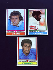 1974 Topps Football Rookie #113 Chuck Foreman #148 Matuszak #444 Metcalf