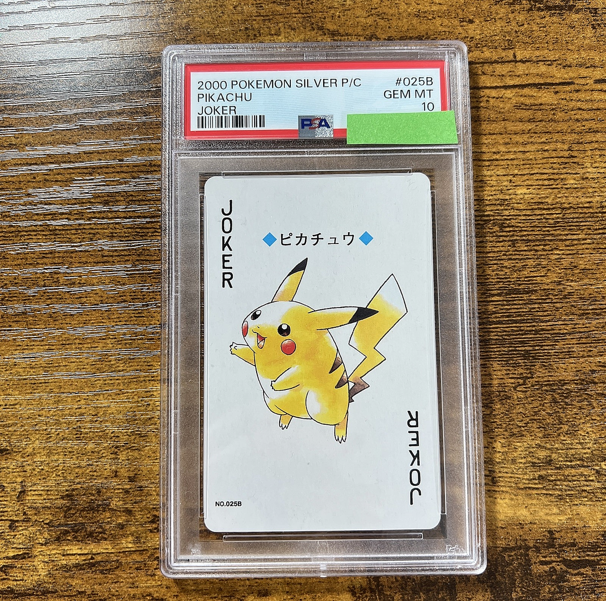 pokemon joker card Pikachu PSA 10 Pokemon Silver Playing Card Joker #025B Poker Vintage Japan