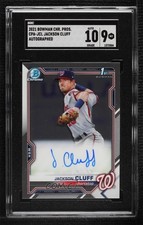 2021 Bowman Chrome Prospects Auto Jackson Cluff #CPA-JCL SGC 9 MINT Auto s3g