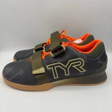 TYR L-1 Lifter Shoes Mens Size 12 Camo Gum Sole Weightlifting Gym Sneakers