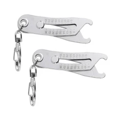 Stainless Steel Bolt Size Identifier - Thread Gauge with Keychain Attachment