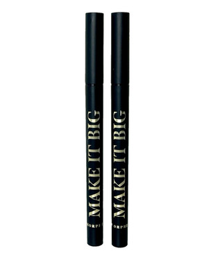 2 x Morphe Make It Big Brush Tip Liquid Liner Bold Black 0.019oz each Full Size
