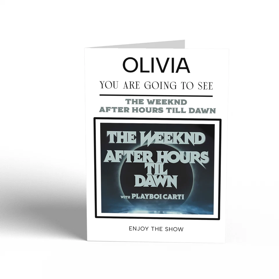 LAMINATED_PRINT You Are Going To See The Weeknd After Hours Personalised Birthday Gift Present