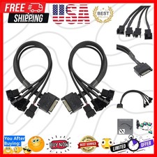SATA to 3 Pin 4 Pin Fan Adapter,15pin SATA to 4 x 3 pin / 4 Pin 12V PC Case F...