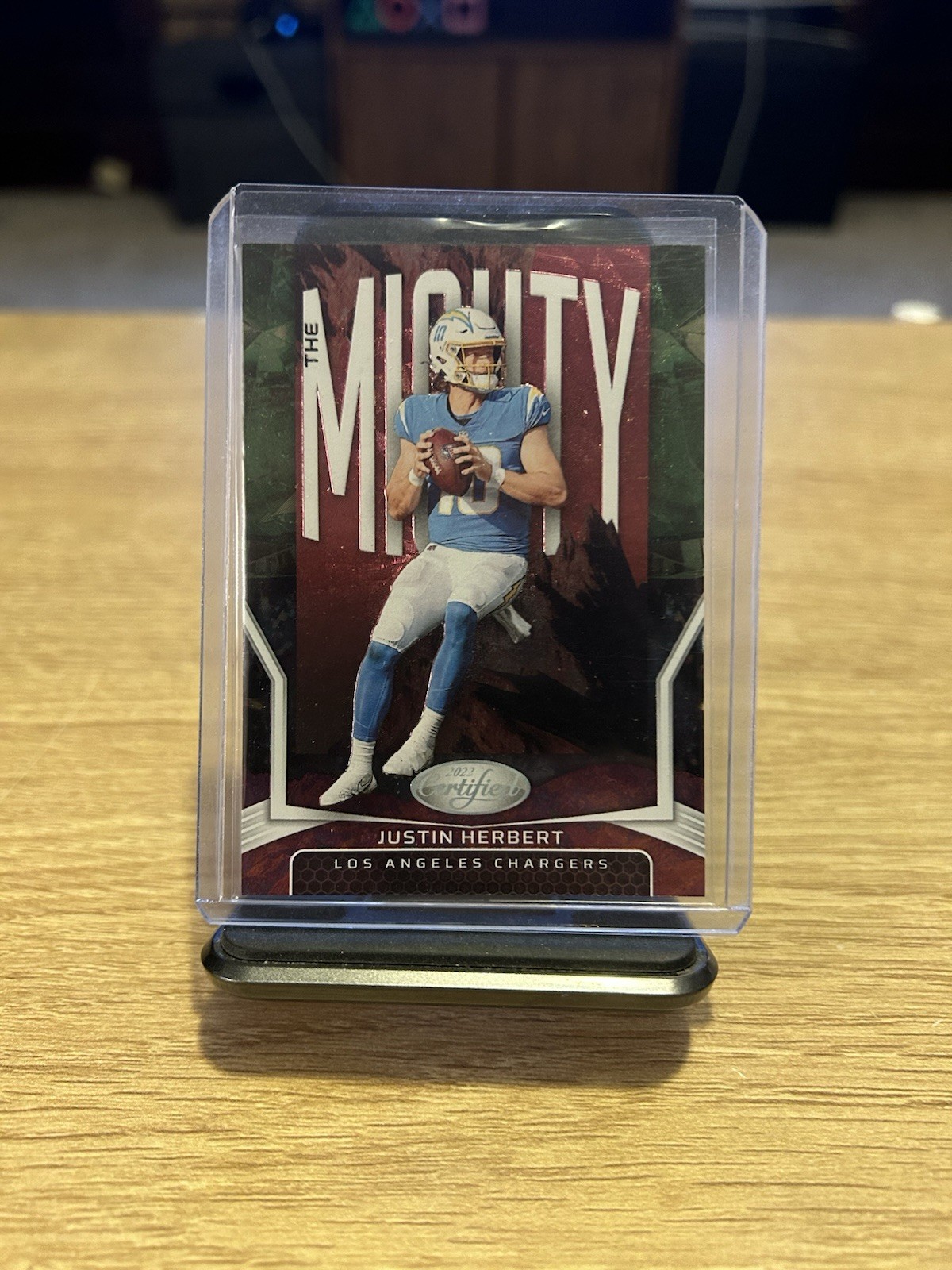 Justin Herbert 2022 Certified Football The Mighty Case Hit SSP Chargers