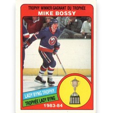 1984-85 O-PEE-CHEE #376 MIKE BOSSY LADY BYNG HOF NY ISLANDERS