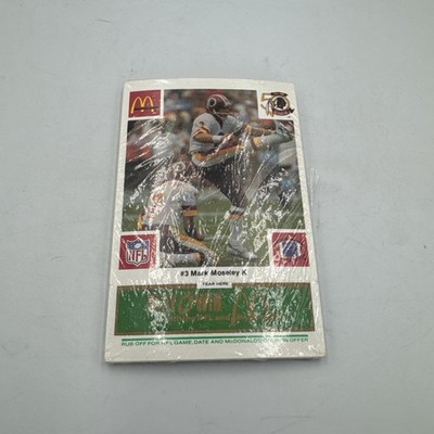 1986 McDonald's PLAY & WIN  Football Team Set Washington Red Skins