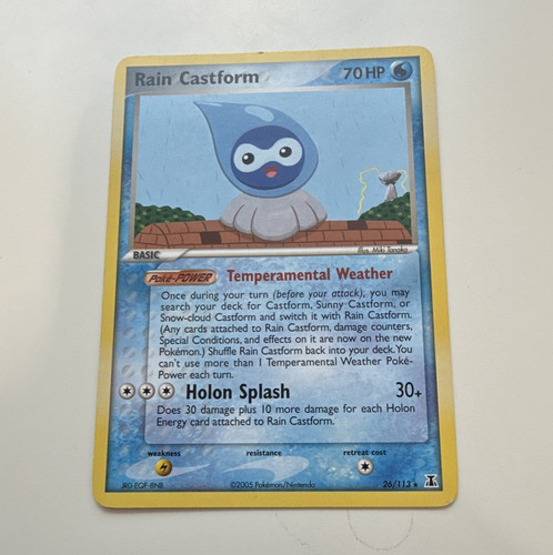 Pokemon TCG Rain Castform 26/113 EX Delta Species Regular Rare Eng 70 HP 2005
