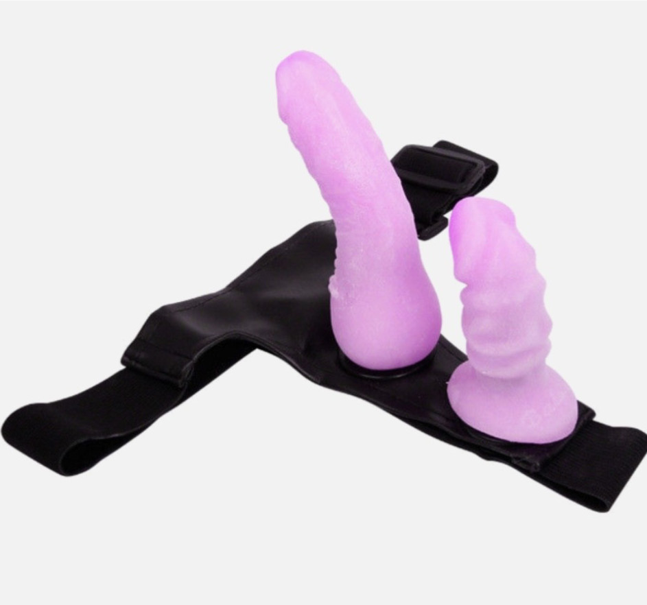 Strap On Dildo Sex Toy For hollow With Harness Pink Pegging Dong Women Lesbian