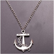 Collana Ancora catenina Catena Argentato Marina FUNE Sail Estate UOMO RAGAZZO yn