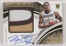2016 Panini Immaculate Collegiate Premium 22/49 Wade Baldwin IV Patch Auto 7qg
