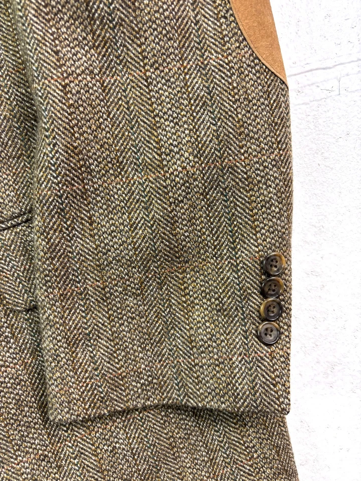 De Colección Oscar De La Renta 42L Tweed Chaqueta de Equitación Espiga Blazer Abrigo Deportivo Foto 2 de 4