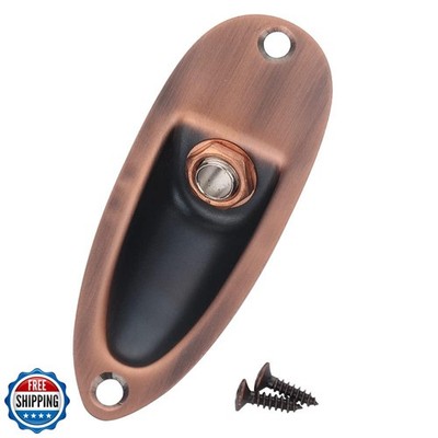 XIYANGJUAN Guitar Input Jack Red Copper Boat Style 1/4'' Loaded Guitar Output 
