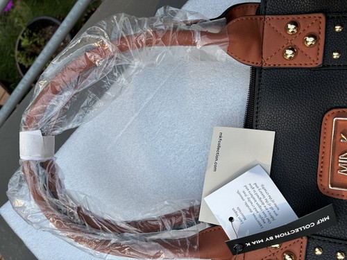 Borsa a mano grande Mia K Collection nera vegan nuova - Foto 6 di 17