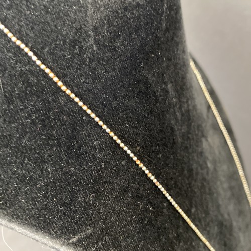 Vintage Chain Silver Tone Necklace 5 Colored Rhinestones Necklace 21" Adjustable - Bild 9 von 10