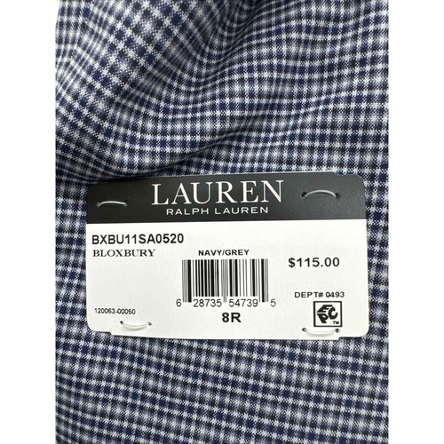 NWT Ralph Lauren Boys Sz 8R Navy And Gray Checked Classic Sport Coat - Picture 6 of 9