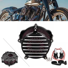 CNC Stripe Aluminum Air Cleaner Filter For Harley Sportster 1200 Custom XL1200C