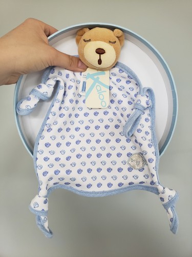 Kaloo blue bear sleepy fish pattern comforter blankie baby Lagoon - Picture 2 of 6