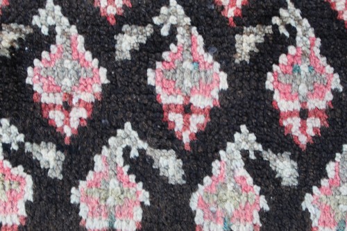 Vintage Worn Hand Made Traditional Oriental Wool Faded Pink Blue Rug 221x105cm - Picture 12 of 13