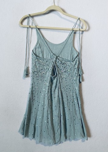 Intimately Free People Dress Womens Medium Just Watch Me Slip Sequin Halter - Picture 1 of 8