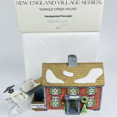 Dept 56 Shingle Creek House New England Village Series 1990 Retired W/ Light NIB