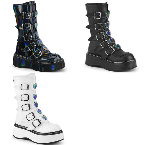 white demonia platform boots
